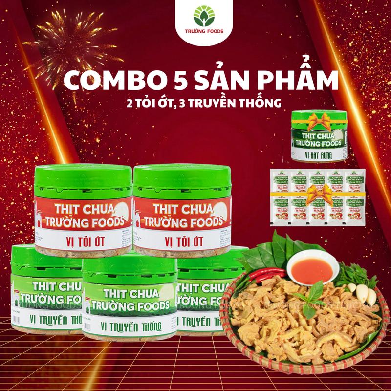 Trường Foods Combo 5 Thịt Chua Trường Foods 2 Tỏi 3 Truyền Thống