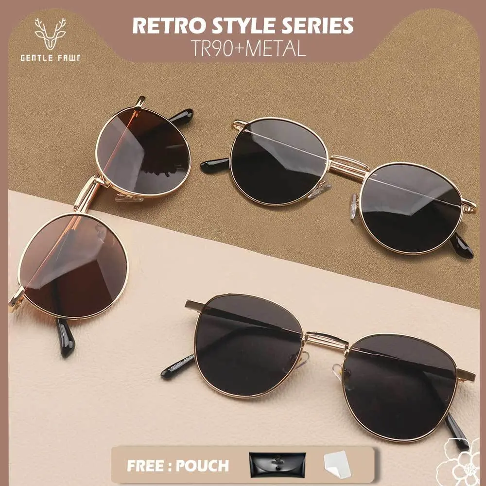 Gentle Fawn Kacamata Sunglasses Anti Silau Series Retro Style Fashion Pria Wanita Anti Silau Matahari Trendy Fashion