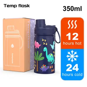 Tempflask tumbler Mug Gelas baja tahan karat Botol Minum Thermos 350ml Mini Tahan  24 jam dan Dingin  sultan termos air panas untuk bayi Cangkir Teh Vacuum Steel kopi cowok Stainless