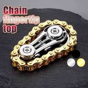 BITCBae 1pc spinner rantai Hilangkan stres dan kebosanan, gigi rantai jari, pemintal gelisah logam