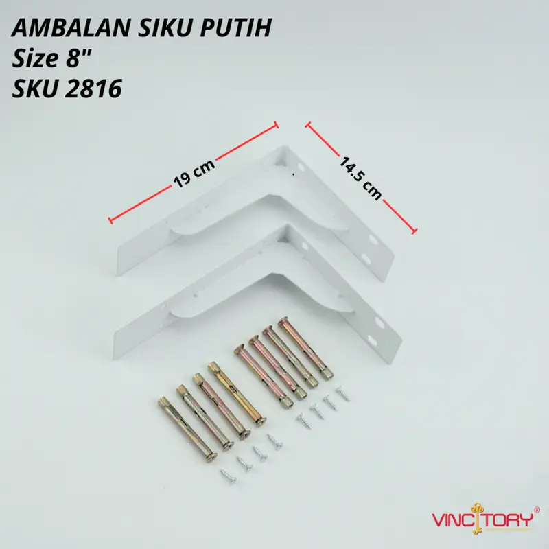 SIKU RAK Dinding Besi L Rak Penyangga Bracket Ambalan Sepasang | Bracket Siku Ambalan Dinding 5