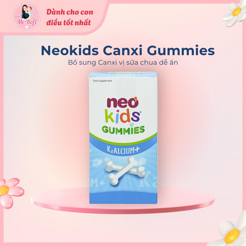 Neokids Canxi vị sữa chua bổ sung canxi dạng kẹo dẻo 60 viên cho bé từ 3y - Mẹ Rofi