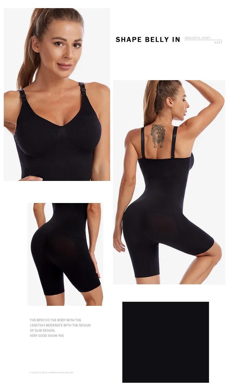 Product Introduction of Seamless Bodysuit Women Butt Lifter Shapewear Belly Control Body Shaper Corset Strappy-Back Chest Lift Correct Posture Underwear 20