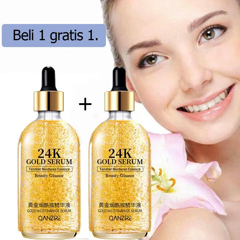 Serum Emas 24K, Larutan Niacinamide yang Menghidrasi dan Melembabkan, 30ml.. Acid Hitam 0