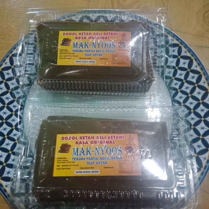 Dodol Betawi Asli Maknyoos 500 grm/ Setengah Kg - Varian Rasa Original, Duren, Ketan Hitam, dan Wijen - Bahan 3