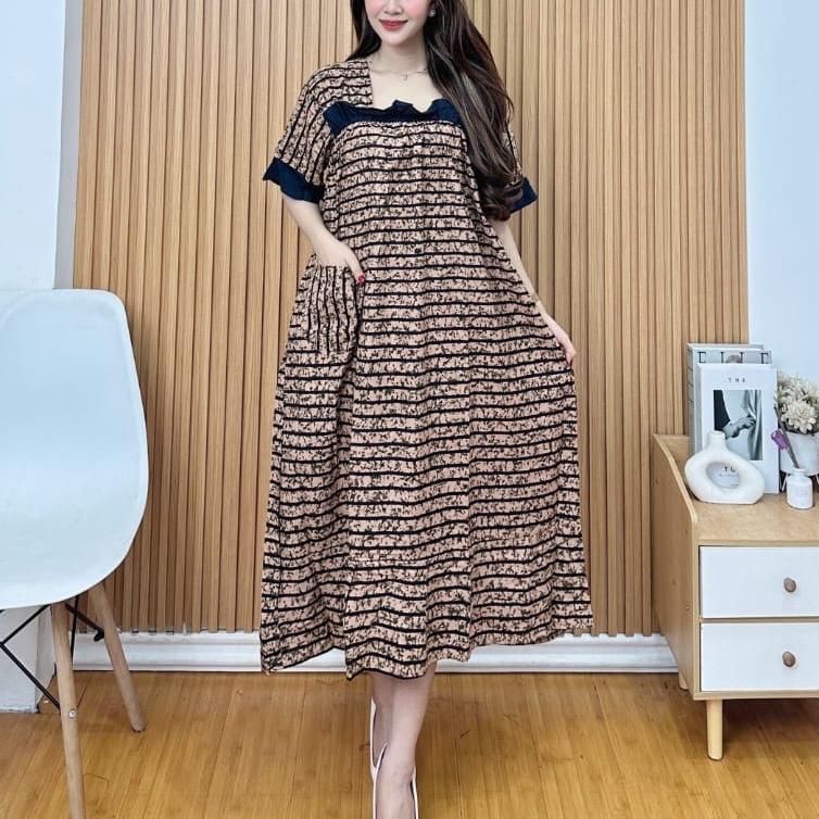 Daster fuji Rempel Bahan Rayon Adem  (Asli Batik Pekalongan ) 3