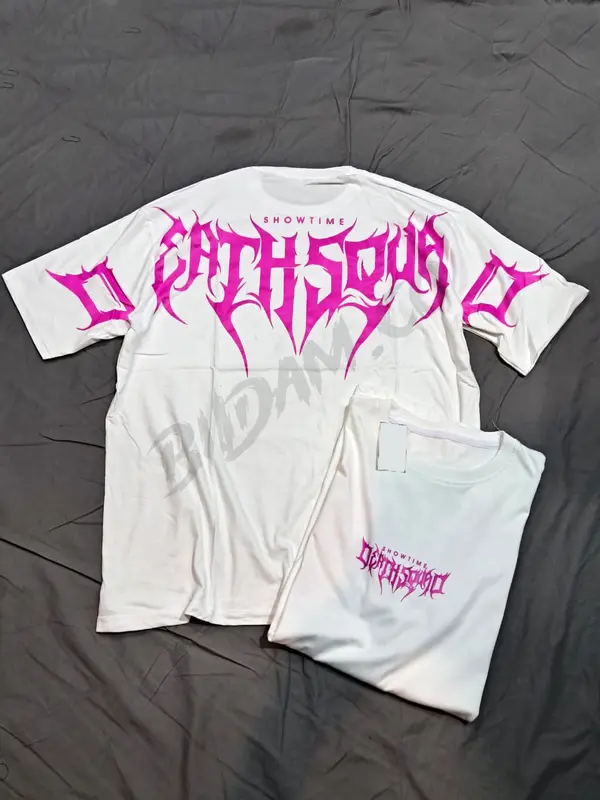 OVERSIZE DEAD SQUAD BAHAN COTTON 30S  Pria Kaos Katun Hitam Distro Baju Polos Oblong Motif Combed Santai Keren Surfing Atasan Sablon Dewasa Cowok bajudistro 5