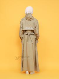 Gambar OSEAL Jas Hujan Wanita Gamis Muslimah Jumbo Full Seal Althea Series Cream - Kuning, Allsize dari Oseal Rainwear Kab. Bandung 4 Tokopedia