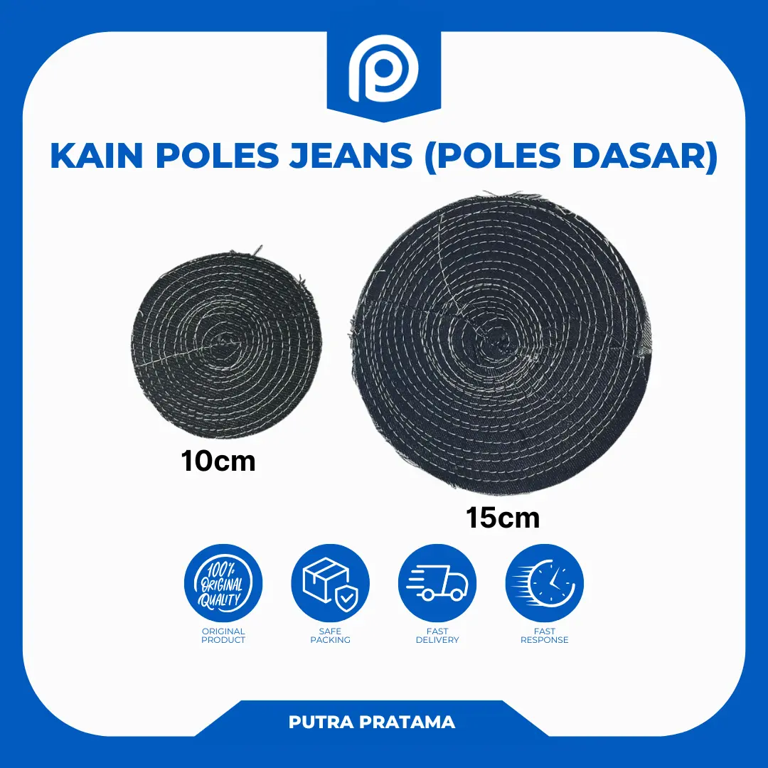KAIN POLES JEANS (POLES DASAR) UK 10cm x 1cm  | 15cm x 1cm