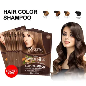 PROMO!! Shampoo Hair Color Sachet - Sampo Pewarna Rambut Permanen Tanpa Bleaching 25ML