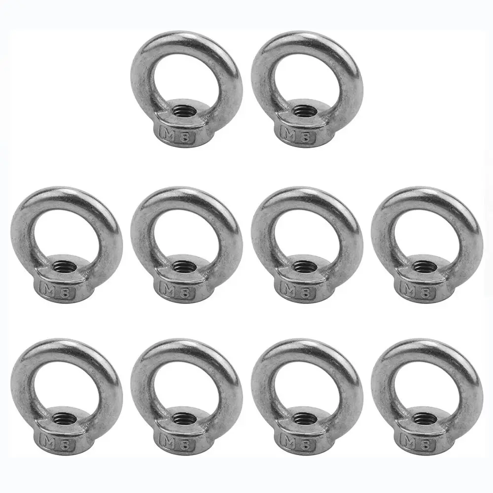 Vòng Chốt Đai Ốc Ren, 1 / 10 Cái, Được Làm Bằng Thép Không Gỉ 304, Hình Dạng Vòng, Kích Thước M8 (5 / 16 "), Thích Hợp Cho Đai Ốc Mắt Nâng Và Vòng Bu Lông, Phụ Kiện Nâng
