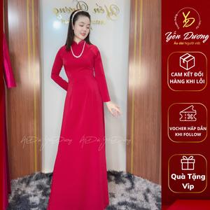 Áo dài truyền thống Lụa Mỹ Xanh phù hợp mặc đi lễ hội ,Sự kiện dự tiệc A11