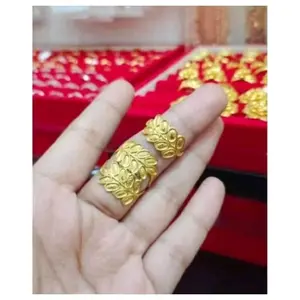CINCIN DAUN LAPIS EMAS 24K BISA D CUCI/SEPUH