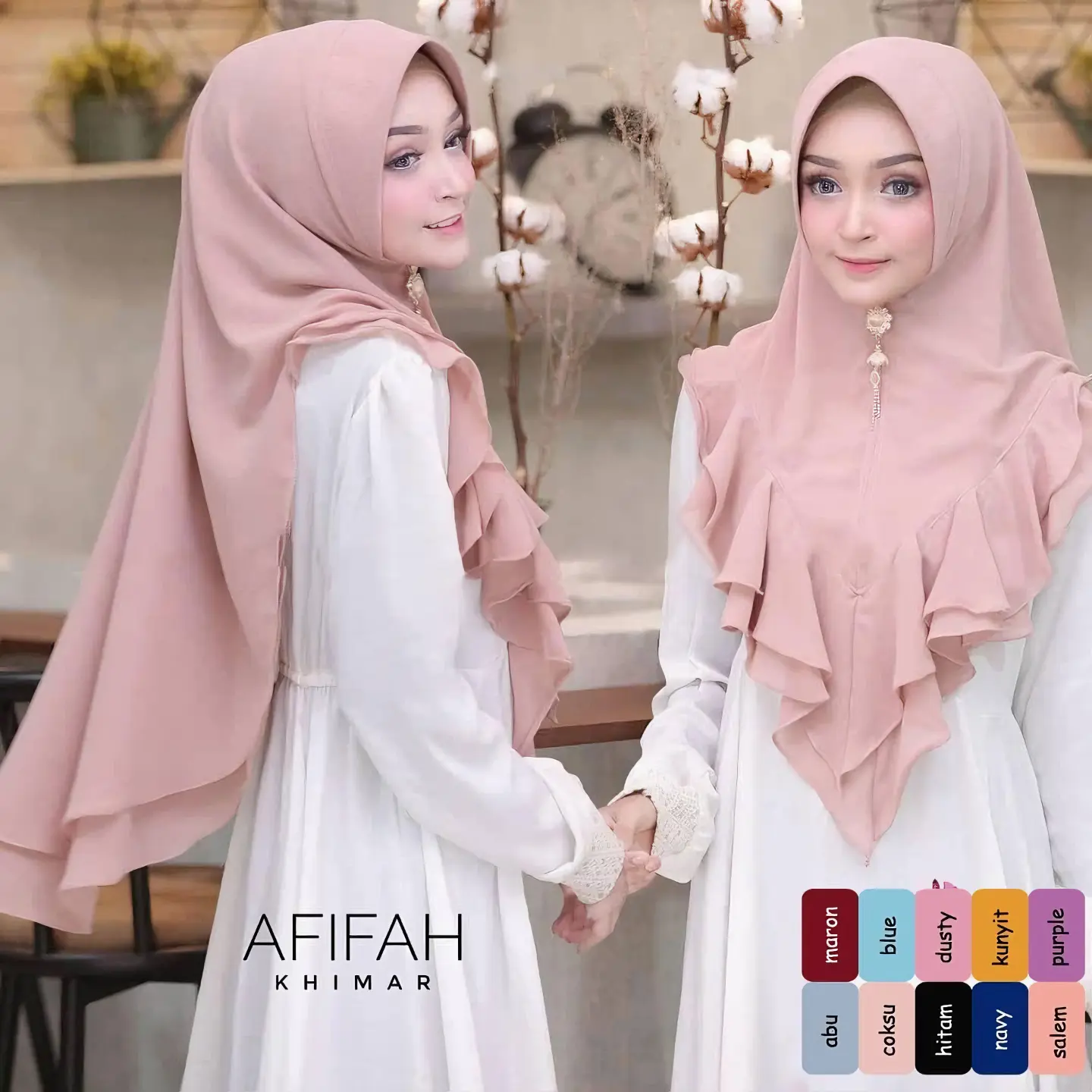 Kerudung Hijab Instant khimar Syari Afifah (B)