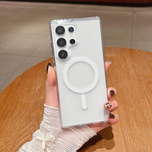 Crystal Magnetic Case for Samsung A16 A26 A36 A56 A15 A35 A55 A54 S24 FE S25 ULTRA 5G 4G 8