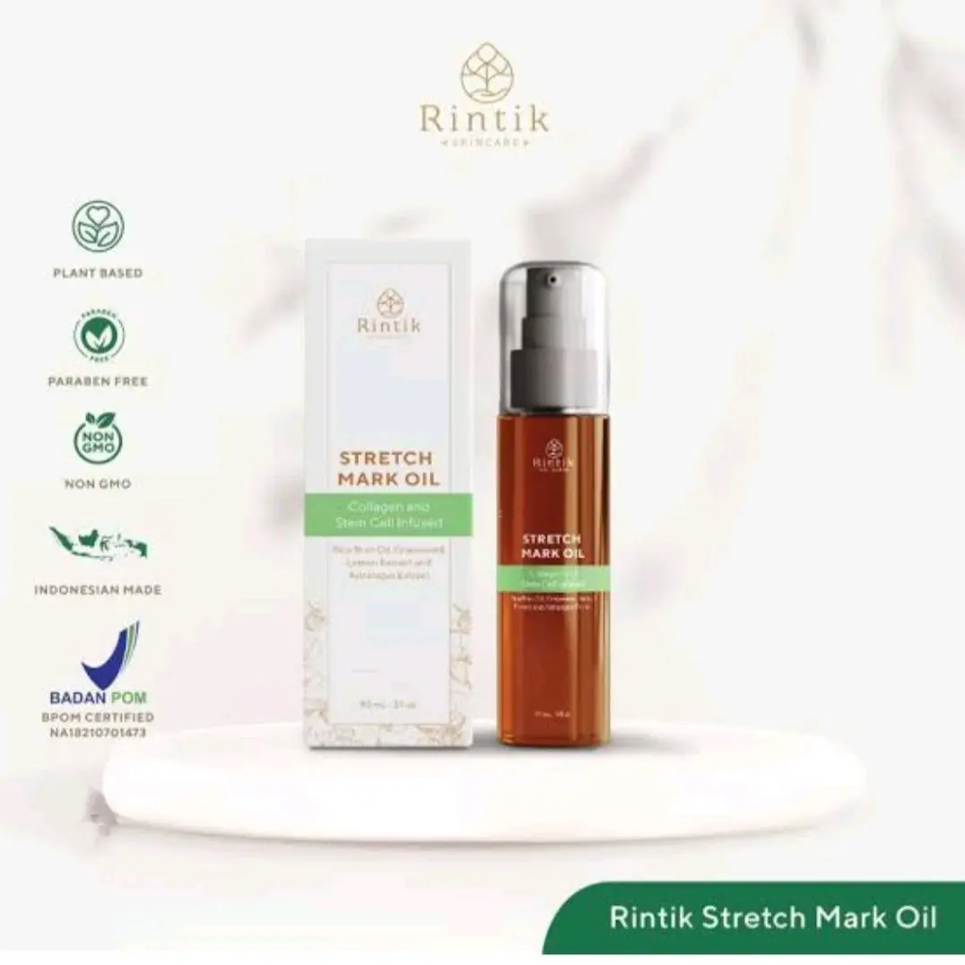 Rintik stretch mark oil RINTIK skincare selulit OIL pemudar stretch 90ml BPOM stretchmark
