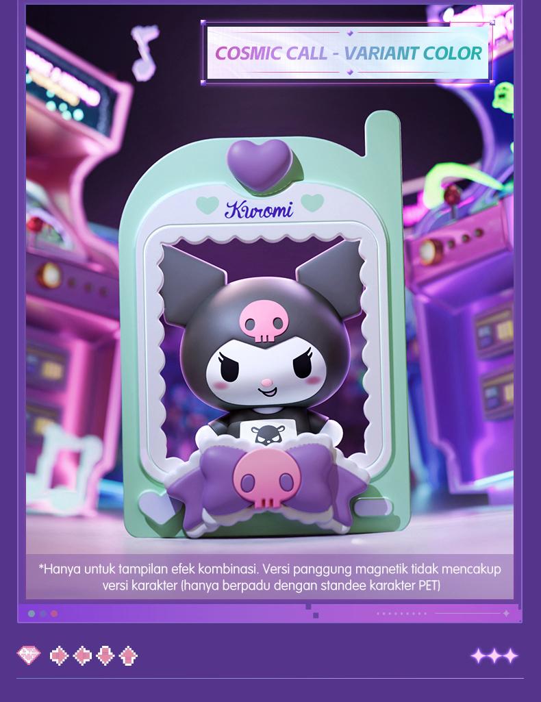 Blokees×Sanrio Blind Box Kuromi Ornamen Mini Action Figurine Mainan Plastik Lucu Kuromi Candy Series Figure Model BlindBox Dadoos Seri FUN 01