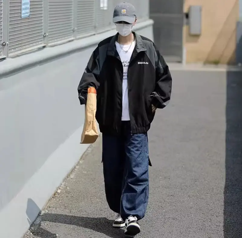 COD Jacket Pria Track Suit Varsity Vintage Kasual Windbreaker Original Jaket Olahraga Running 4