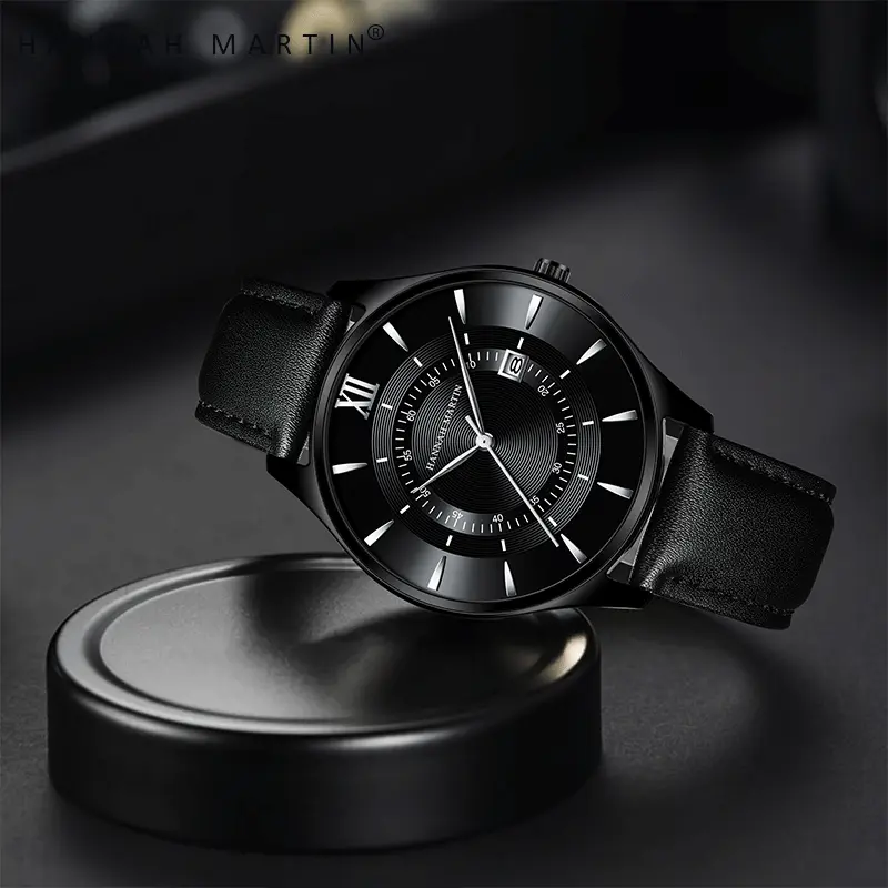 HANNAH MARTIN  1231 Jam Tangan Pria 100% Original Model Terbaru Keren Quartz COWOK Kulit Anti Air Men Watch COD Laki Arloji Men Watch kado laku promo diskon elegan watches gift ulang tahun 7