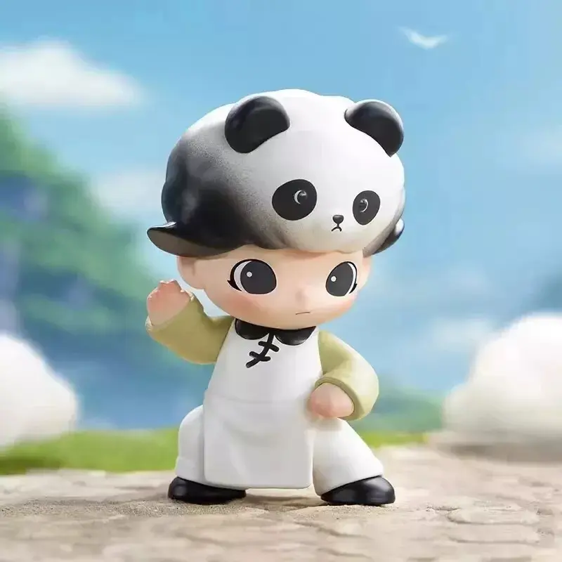 POP MART DIMOO Animal Kingdom Series Blind Box. Taichi Panda. OPENED,SEALED IN FOIL,WITH CARD.