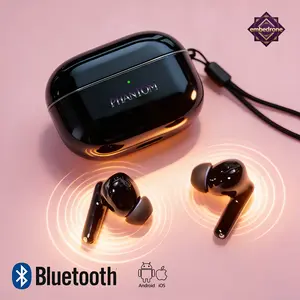 Versi Baru Tahun 2026 EIKELK HSZ PHANTOM  Earphone Nirkabel Multifungsi, Anti Air Dalam, Baterai Tahan Lama, TWS, Bass Kuat, Surround 3D, Peredam Suara Cerdas, Gaming, Panggilan, Musik, Olahraga, Earphone Bluetooth Nirkabel