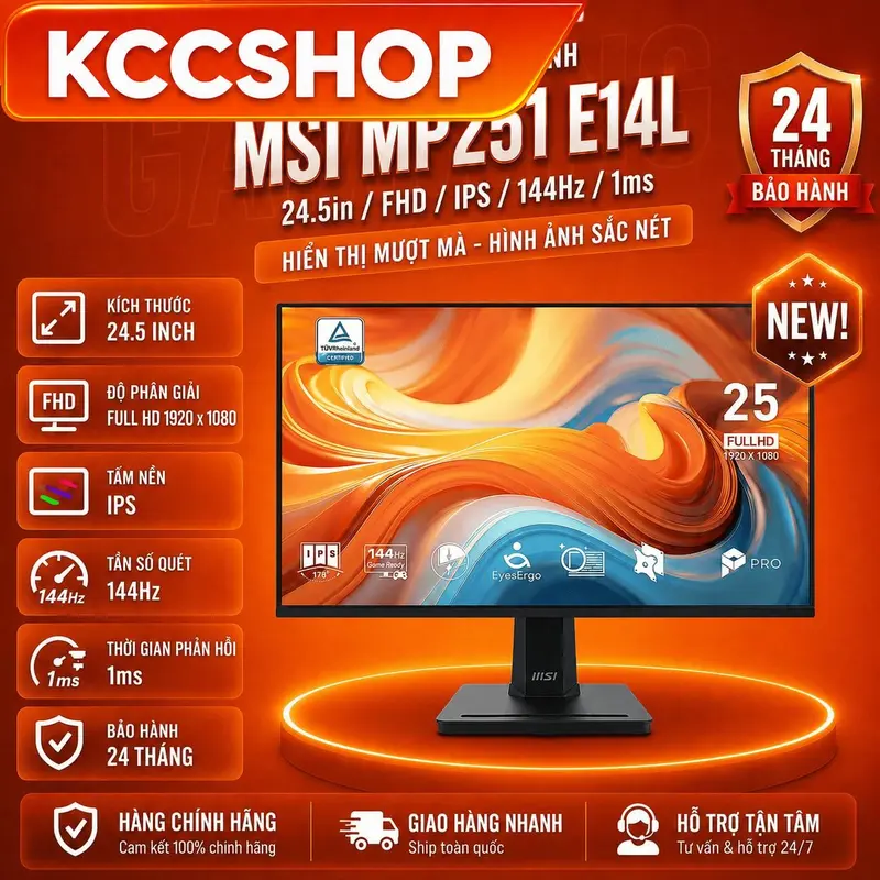 Màn hình máy tính MSI MP251 E14L (24.5in / FHD / IPS / 144Hz / 1ms) | BigBuy360 - bigbuy360.vn Màn hình máy tính MSI MP251 E14L (24.5in / FHD / IPS / 144Hz / 1ms) | BigBuy360 - bigbuy360.vn