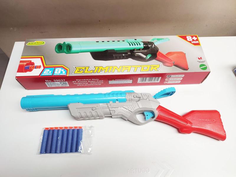 Mainan Anak Senjata Senapan Tembak Tembakan Pestol Pistolan Mainan NERF STRIKE OUT AIRBALL Mainan Anak Peluru Busa Mainan KAdo Ulang Tahun Anak Laki laki 0