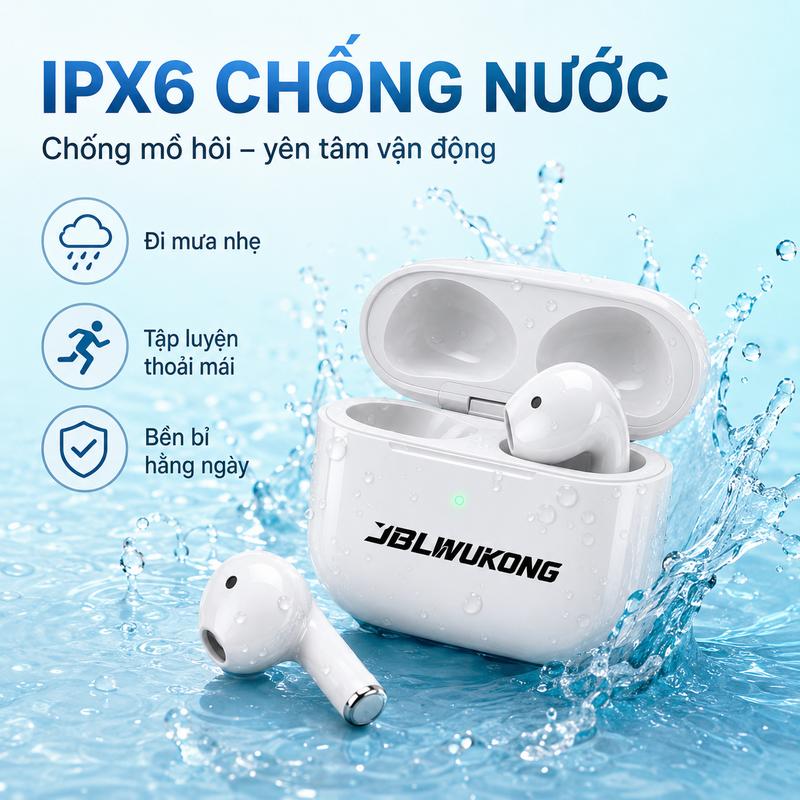 2026 Tai nghe Không dây, Tai nghe Bluetooth 5.4, Black Myth JBLWUKONG Tai nghe True Wireless Âm thanh Nổi với Micro Khử tiếng ồn, Sạc Nhanh, Chống nước IPX6, Tai nghe Ôm sát Thoải mái cho Thể thao/Tập luyện/Du lịch