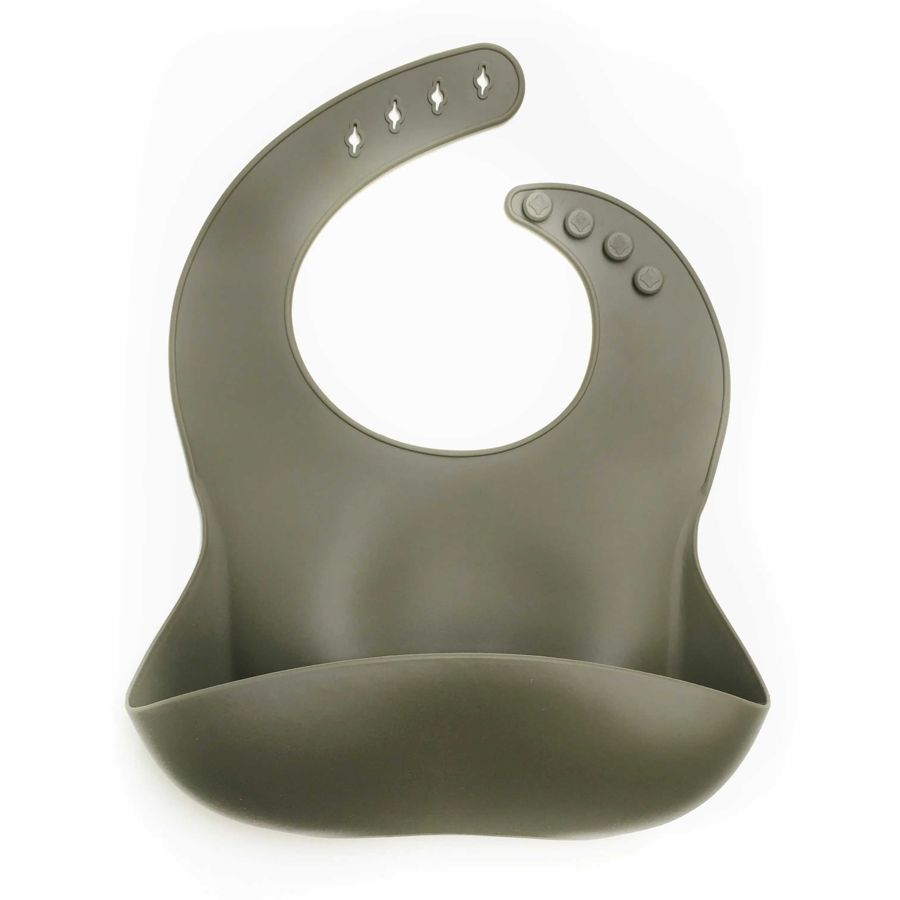 silicone bib - Olive Rubber Orange