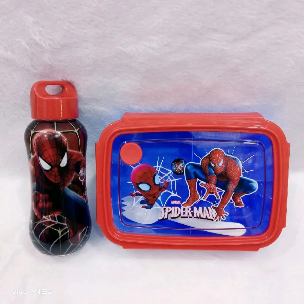 Lunch Box Set Karakter/Tempat Makan Set Karakter/Tempat Bekel Set Kitchenware Sendok