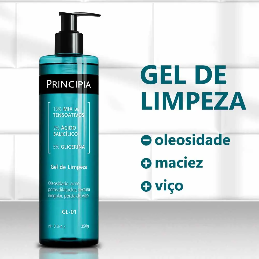 Imagem 3 de Principia GL-01 - Gel de Limpeza Facial 350g (Peles oleosas)