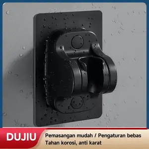 Braket Kepala Shower Mandi Tanpa Pengeboran DUJIU – Pengait Dinding Kamar Mandi dengan Sudut Disesuaikan, Tahan Beban & Tahan Lembab, Mudah Dipasang Tanpa Merusak Dinding, Desain Minimalis Terjangkau, Cocok untuk Semua Jenis Kepala Pancuran!