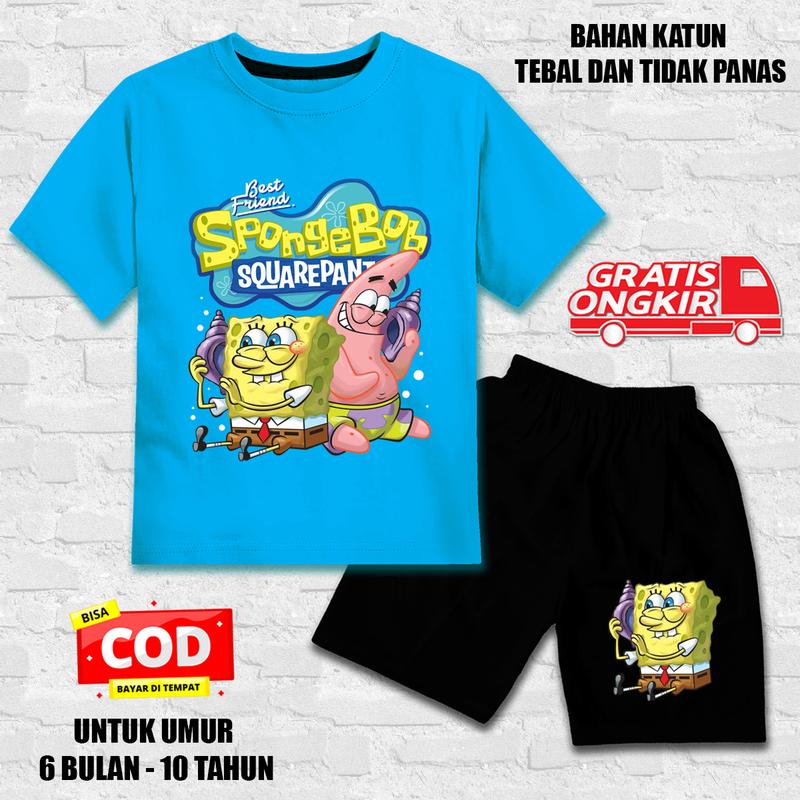 setelan anak laki laki / setelan anak perempuan / set baju kaos pendek anak 117 6
