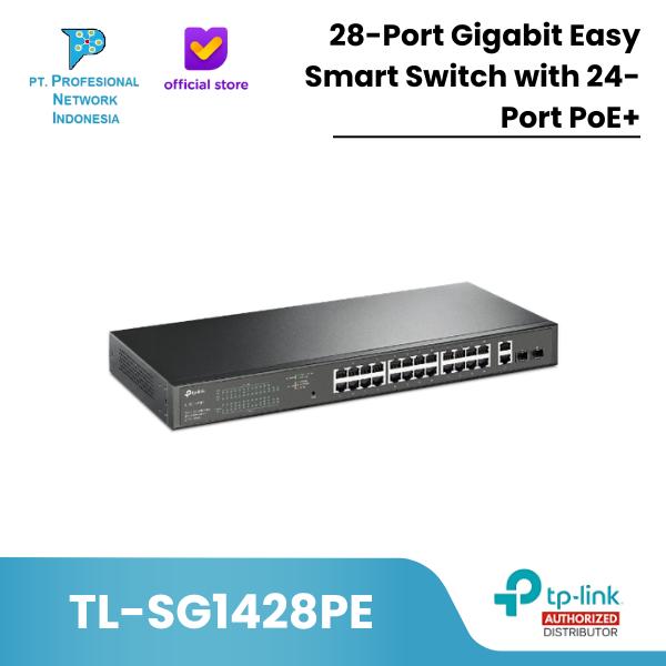 Gambar Tp-Link TL-SG1428PE 28-Port Gigabit Easy Smart Switch with 24-Port PoE dari Profesional Network Kota Administrasi Jakarta Pusat Tokopedia