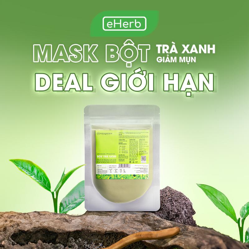  Bột Trà Xanh Nguyên Chất Đắp Mặt Dành Cho Da Dầu Mụn Ẩn MILAGANICS - Mask Bột Chăm Sóc Da Mụn EHERB - Mặt Nạ Matcha Thiên Nhiên Thư Giãn - Làm Sạch Da Dưỡng Da Trắng Mịn - Mặt Nạ Spa Hay Đắp Skincare Dưỡng Da Mặt Mask Tea Nữ Làm Đẹp Da Women 