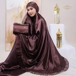 ALMECCA - Mukena Dewasa Sutra Silk Premium Renda Mewah Nazwa Series