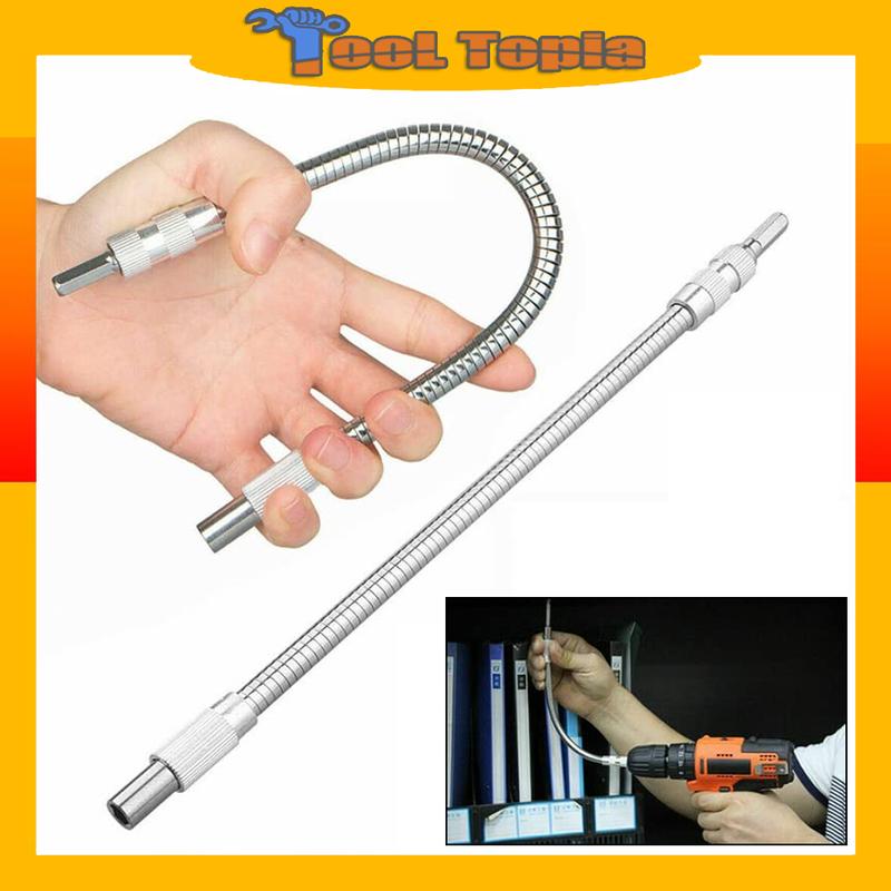 Đầu Tuốc Nơ Vít Khoan Đa Năng ToolTopia, Trục Linh Hoạt Hình Rắn 1 / 4 ", Với Bộ Chuyển Đổi Đầu Lục Giác 0