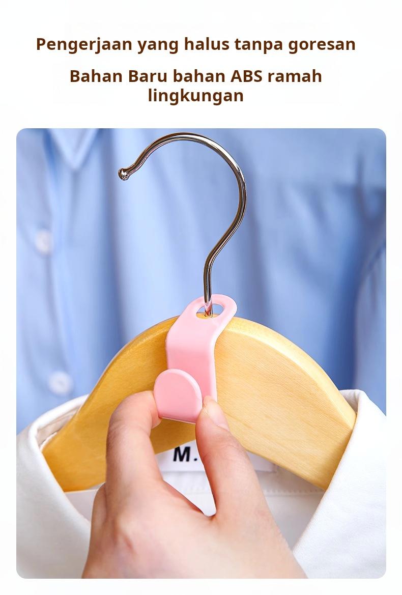 Gantungan baju tebal dengan kombinasi kait tanpa perlu mengebor, rak gantung multi-lapisan untuk penyimpanan dan penghematan ruang.