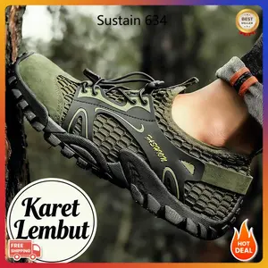 PROMO Sustain 2026 Sepatu Hiking Baru Sepatu Tahan Air Untuk Pria Sepatu Pendakian Asli Sepatu Hiking Kasual Untuk Aktivitas Luar Ruangan Sepatu Petualangan