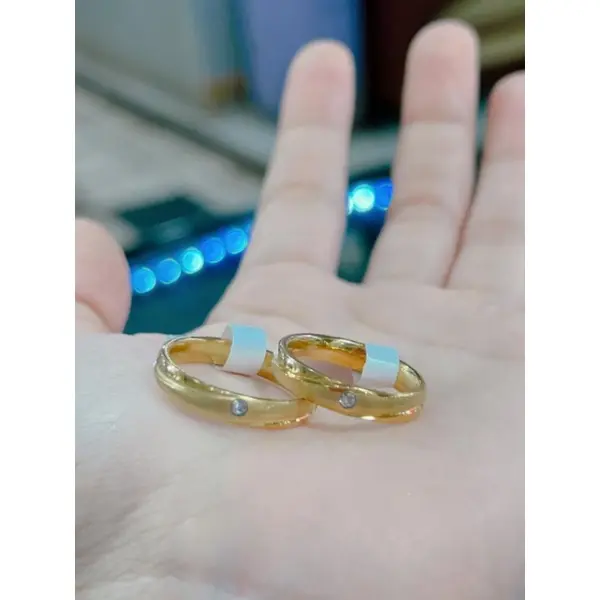 ( COD ) Cincin couple titanium gold (harga 2 pcs cincin) 7