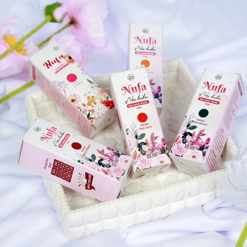 PAKET BUNDLING 3 PCS Nufa henna kuku inaikuku sah untuk sholat (requets warna dipesan opsional)