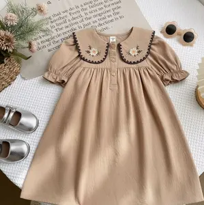 Long Dres Anak Perempuan Lengan Karet Aleesha Dres 1-7 Tahun Bahan Rayon Premium