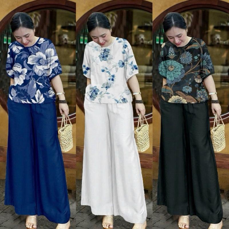 Đồ Bộ Nữ Trung Niên Vải Đũi Hàn ED – Thời Trang Mặc Nhà & Đi Chơi