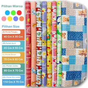 Perlak Bayi Jumbo Anti Air Lentur Berbagai Ukuran (1)Pcs Bisa pilih warna Matress Baby Alas ompol Waterproff Lemek ompol bayi Matras Tidur Newborn Waterproof