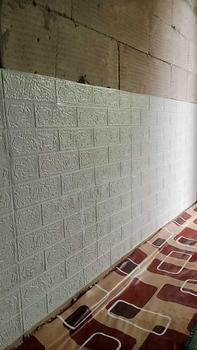 Product Review of BELI 10 GRATIS 1 !!! Wallpaper Dinding 3D Foam Motif Batu Bata Polos 70 x 77cm kertas putih stiker from a**a 0