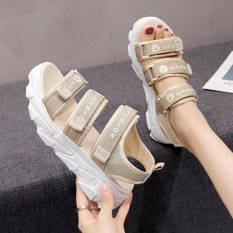 Sandal Korea Gunung Pereman Anak-Anak dan Dewasa Flat Korean fashion Flower Kekinian 2