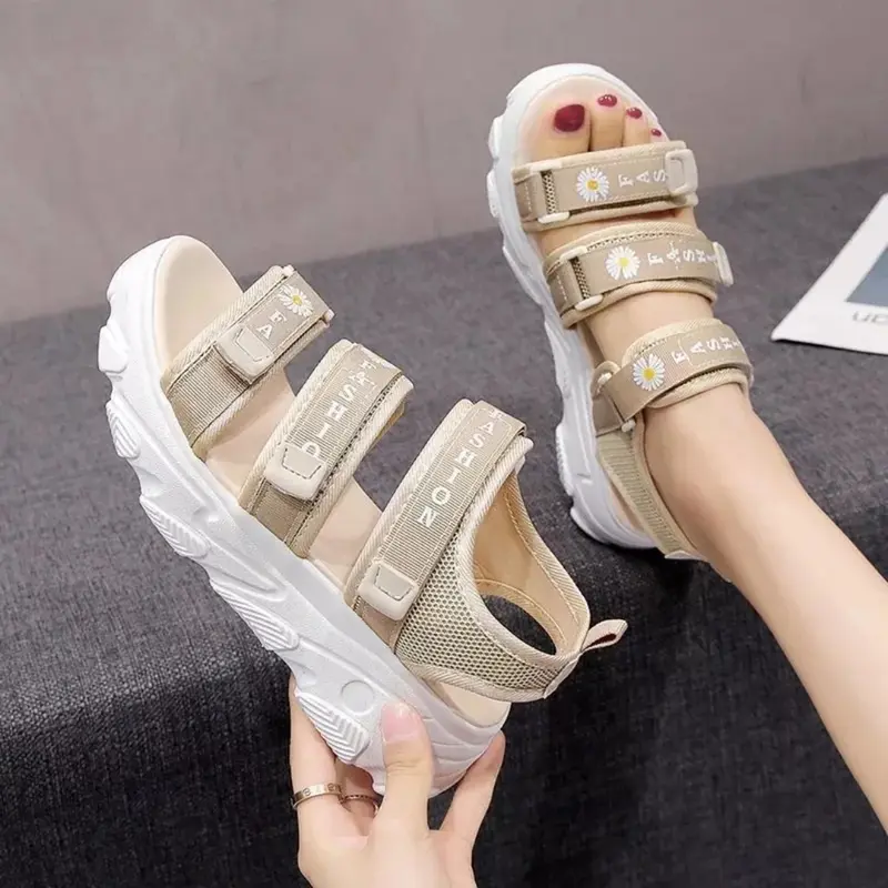 Sandal Korea Gunung Pereman Anak-Anak dan Dewasa Flat Korean fashion Flower Kekinian 2