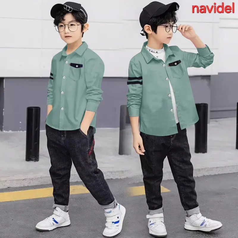 hem kids kemeja anak laki laki usia 5-12 thn/cod 1