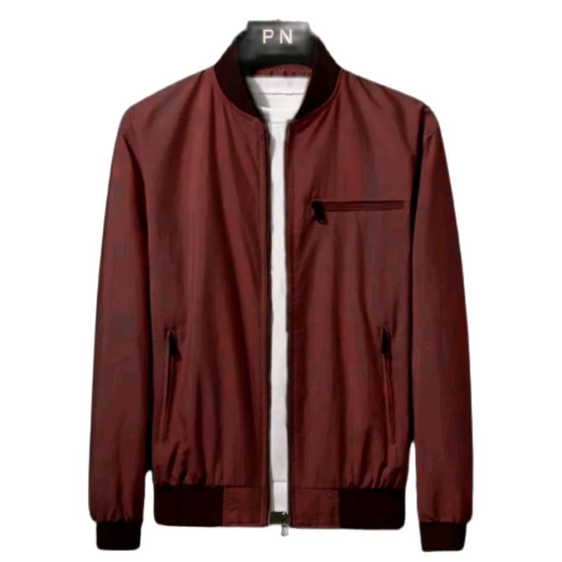 JAKET PRIA MINIMALIS BOMBER CASUAL BAHAN KATUN KEREN HANGAT Tebal Distro Hitam Custom Parka 2