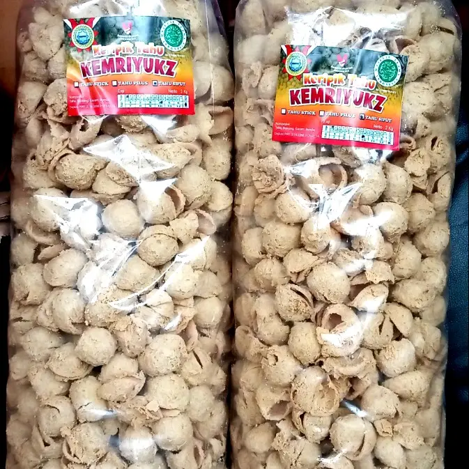 Keripik Tahu Walik 500gr Tahu Bulat Gurih Renyah Murah  Kripik Tahu Walik Tahu kopong Tahu Bulat
